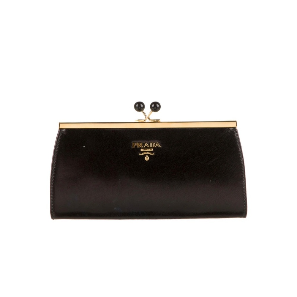 Prada Glacé Framed Clutch